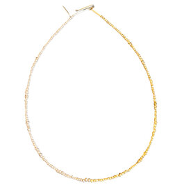 Seed Necklace in 18k Yellow Gold and Silver