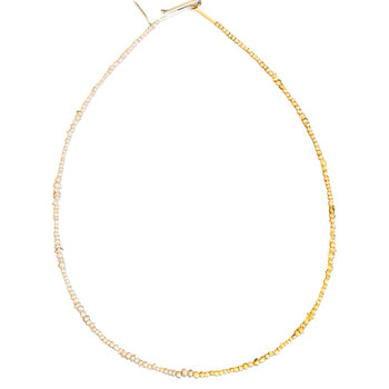 Seed Necklace in 18k Yellow Gold and Silver