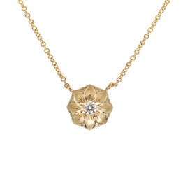 Alice Son Clematis Necklace in 18k Yellow Gold