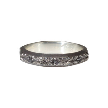 Alice Son 4mm August Eternity Band in Oxidized Silver