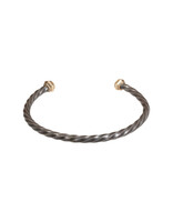 Twisted Cuff Bracelet in Silver and 18k Gold