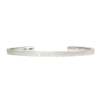 Tapered Sand Edge Cuff Bracelet in Silver