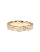 Celestial Ring in 14k Gold with White and Cognac Diamonds