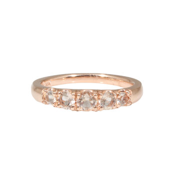 Half Eternity Ring with Morganite in 14k Rose Gold