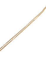 Twisted Chain and Diamond Necklace in 14k and 22k - 46"