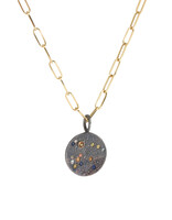 Constellation of Aquarius Necklace with Caramel Candy Sapphires