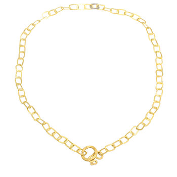 Big Sur Goldsmiths Rectangle Links Chain in 18k Gold - 21"