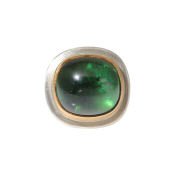 Big Sur Goldsmiths Green Tourmaline Ring in 22k, 18k Gold and Silver