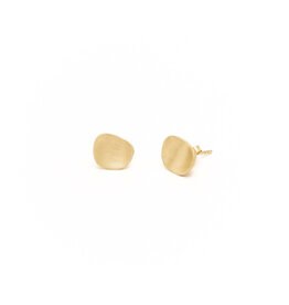 Lisa Ziff Organic Square Post Earrings in 18k Gold