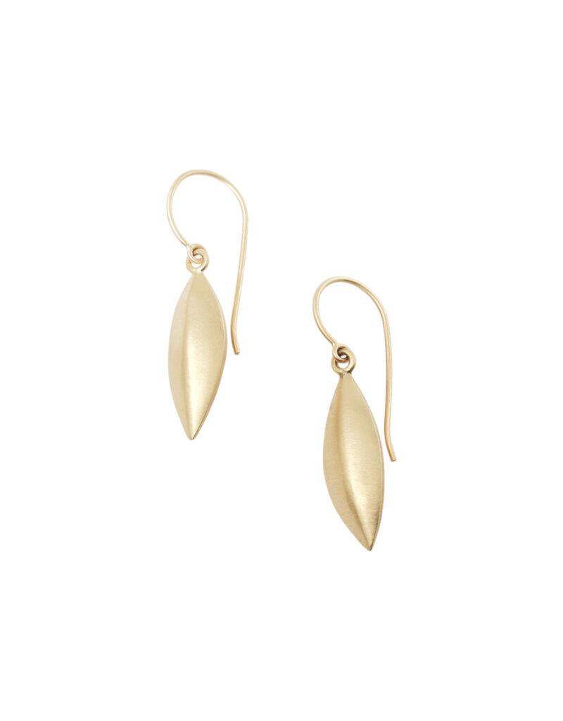 Lisa Ziff Marquis Shaped Pip Earrings in 10k Gold
