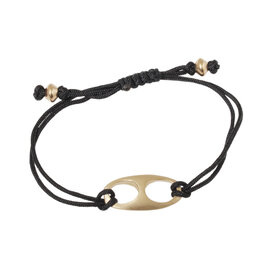 Lisa Ziff Marina Link Bracelet in 10k Gold and Cord