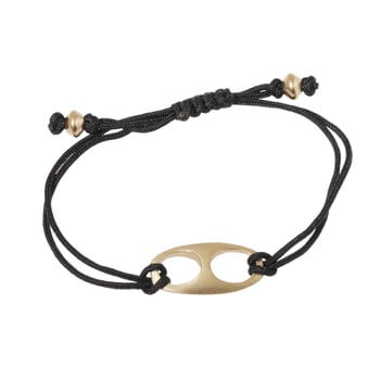 Lisa Ziff Marina Link Bracelet in 10k Gold and Cord