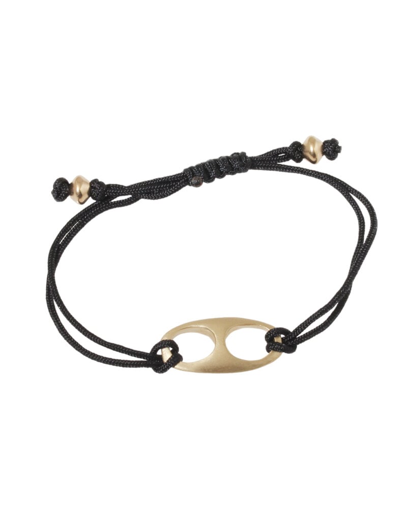 Lisa Ziff Marina Link Bracelet in 10k Gold and Cord