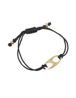 Lisa Ziff Marina Link Bracelet in 10k Gold and Cord