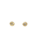 Single Rosecut Diamond Post Earring in 18k