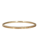 Channel Bracelet in Ancient Bronze with 9 Yellow Diamonds - XL