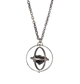 Ekam Atelier Mythic Orbit Necklace in Oxidized Silver