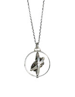 Ekam Atelier Mythic Orbit Necklace in Oxidized Silver