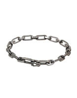 Chunky Paperclip Chain Bracelet in Oxidized Silver