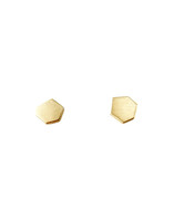 Molecule Post Earrings in 18k Gold