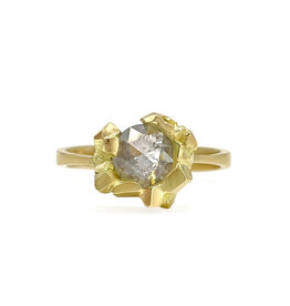 Open Sugar Lump Diamond Ring in 18k Gold