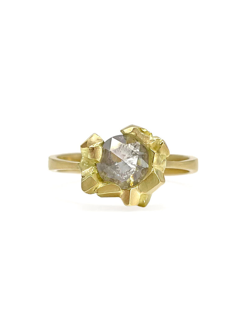 Open Sugar Lump Diamond Ring in 18k Gold