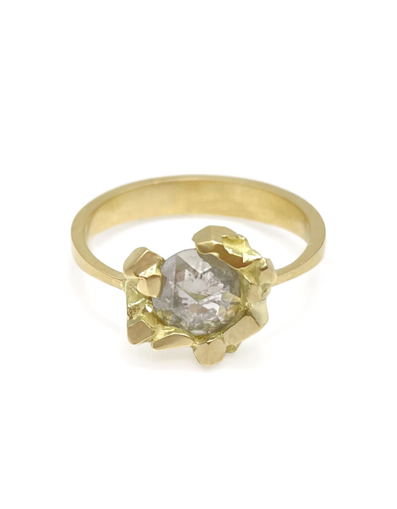 Open Sugar Lump Diamond Ring in 18k Gold