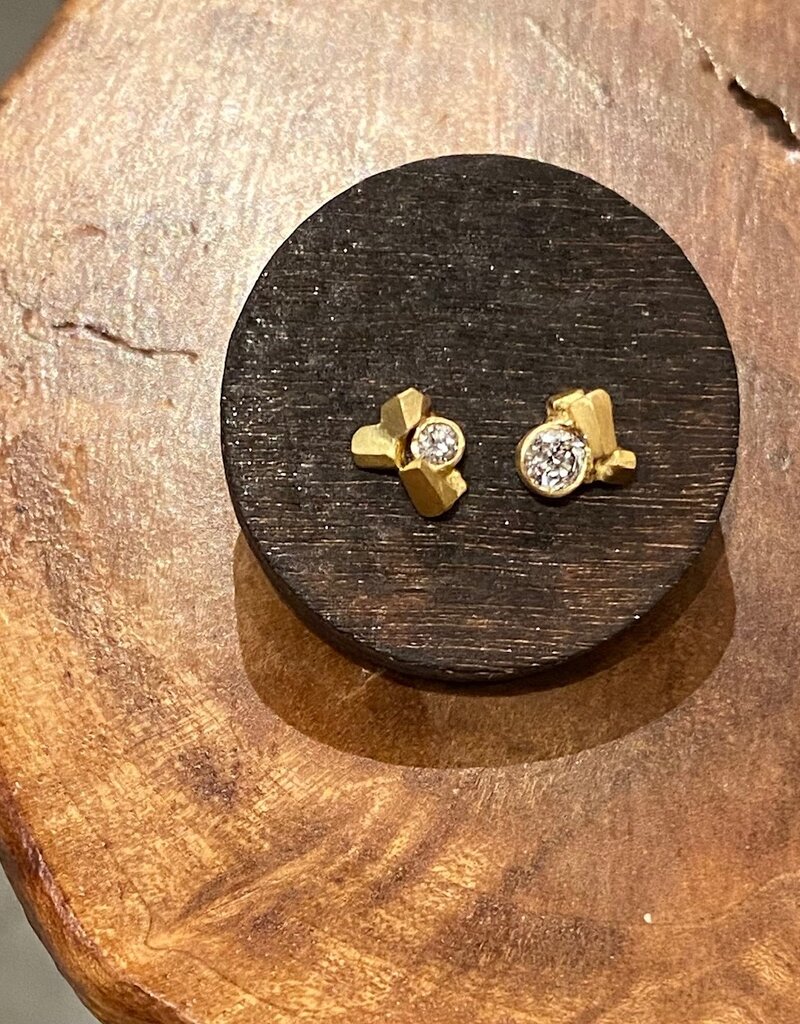 Sugar Babe Diamond Post Earrings in 18k Gold