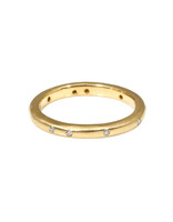 2.5mm Modeled Ring in 18k Yellow Gold with White Diamonds