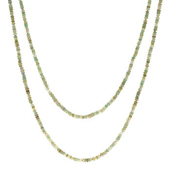 Lichen Bead Necklace with 18k Gold Clasp - 39.5"