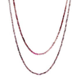 Merlot/lilac Bead Necklace with 18k Gold Clasp - 42"