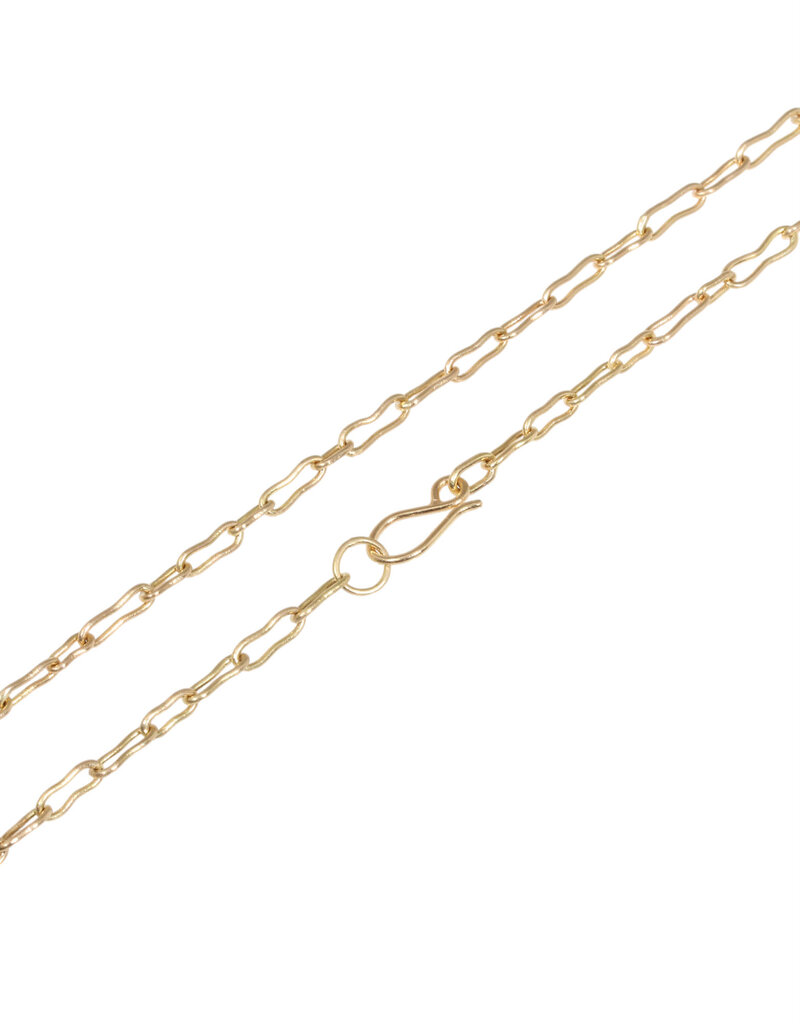 Bone Link Chain in 18k Warm Yellow Gold - 17" (21 gauge)