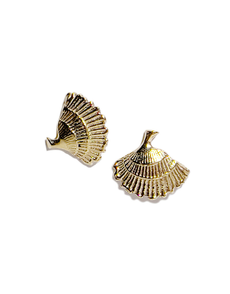 Whirl Fan Post Earrings in 10k Gold