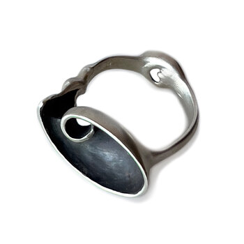 Slide Ring in Oxidized Silver