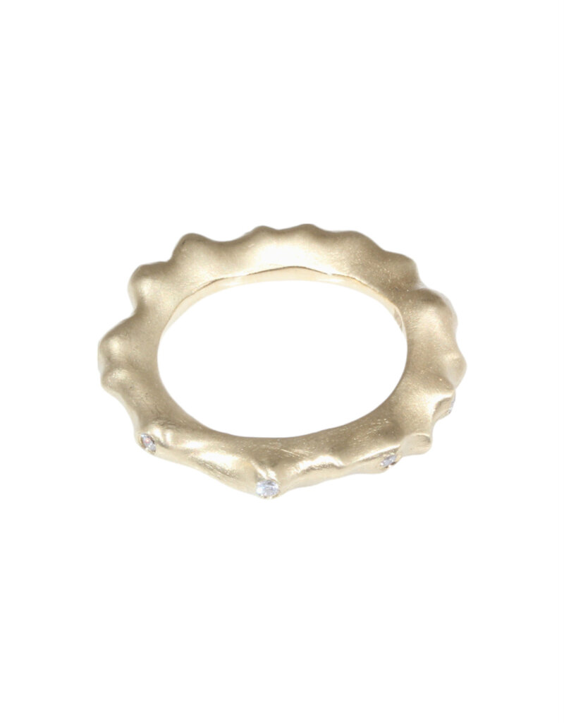 Lisa Ziff Reef Ring I in 10k Yellow Gold with Diamonds