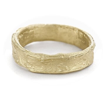 5mm Textured Band in 14k Yellow Gold