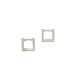 Tracy Conkle Square Hoops in Sterling Silver