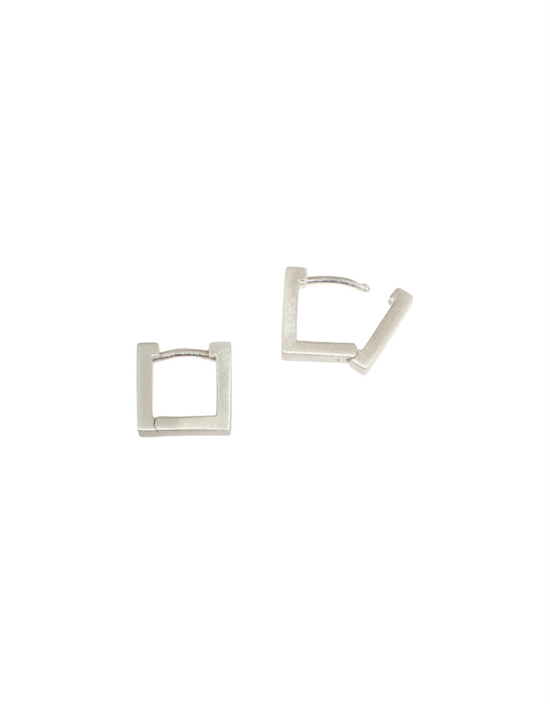 Tracy Conkle Square Hoops in Sterling Silver