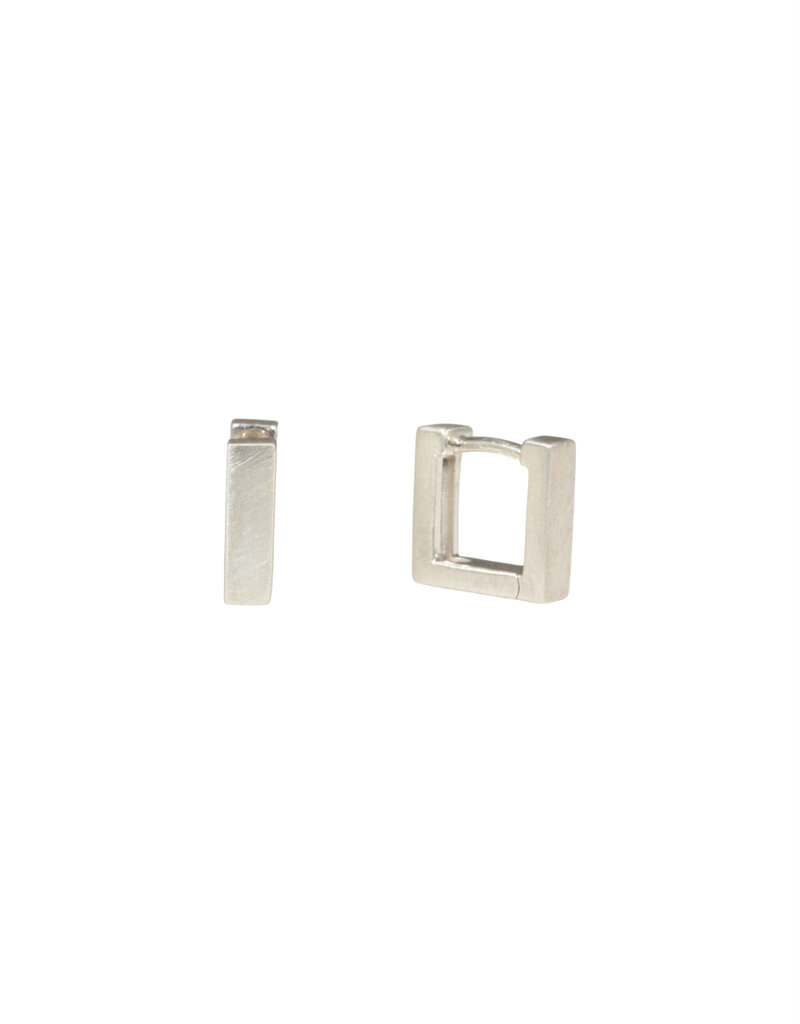 Tracy Conkle Square Hoops in Sterling Silver