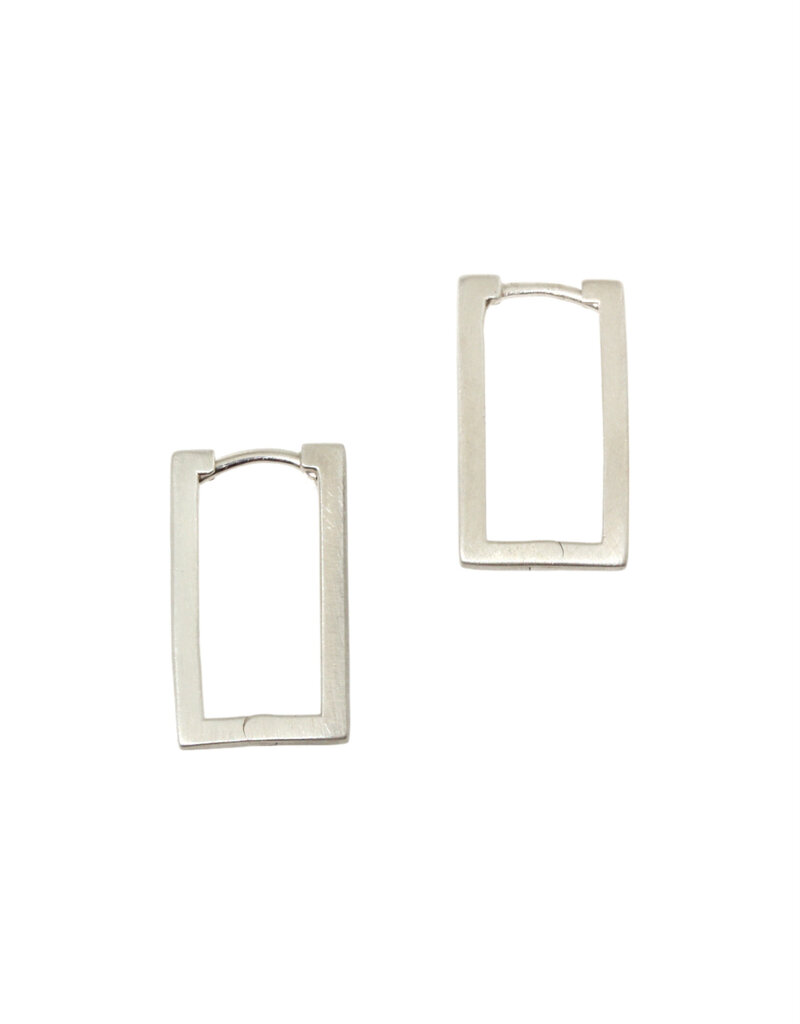 Tracy Conkle Rectangle Hoops in Sterling Silver