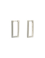 Tracy Conkle Rectangle Hoops in Sterling Silver
