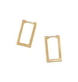 Tracy Conkle Rectangle Hoops in 14k Gold