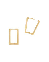 Tracy Conkle Rectangle Hoops in 14k Gold