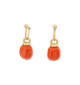 Tracy Conkle Persimmon Coral Drop Earrings