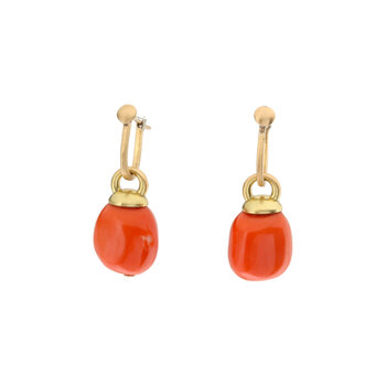 Tracy Conkle Persimmon Coral Drop Earrings