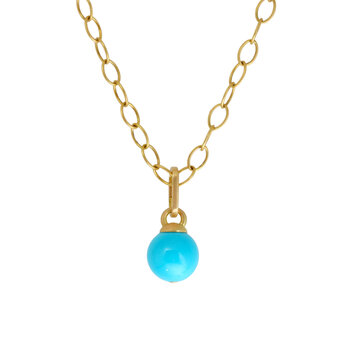 Tracy Conkle Sleeping Beauty Turquoise Charm Pendant in 18k Gold