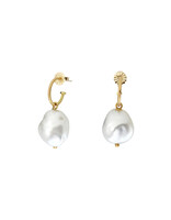 Tracy Conkle Australian Baroque Pearls on 18k Gold Hoops