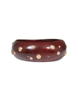 Tracy Conkle Purple Heart Wood Bracelet with 18k Rose Gold and Diamonds