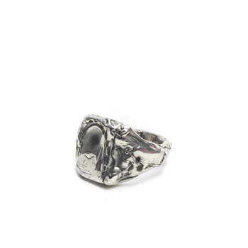 Ekam Atelier Deep Sea Ring in Oxidized Silver