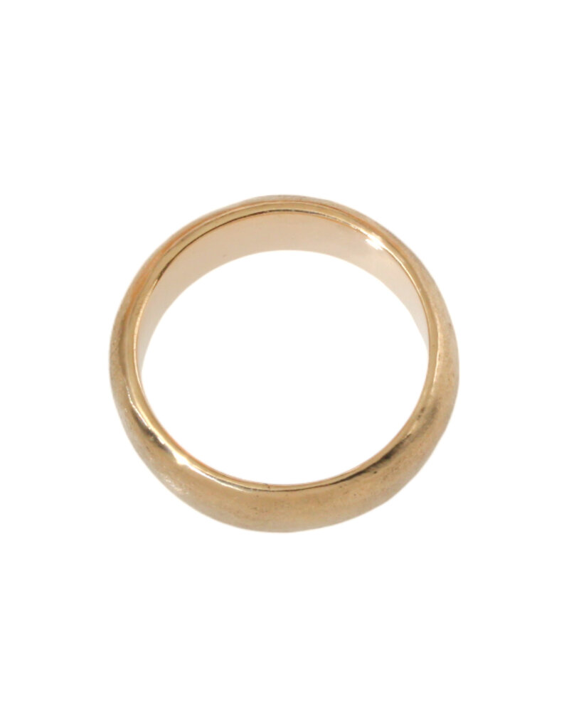 Wide Stardust Band in 14k Yellow Gold
